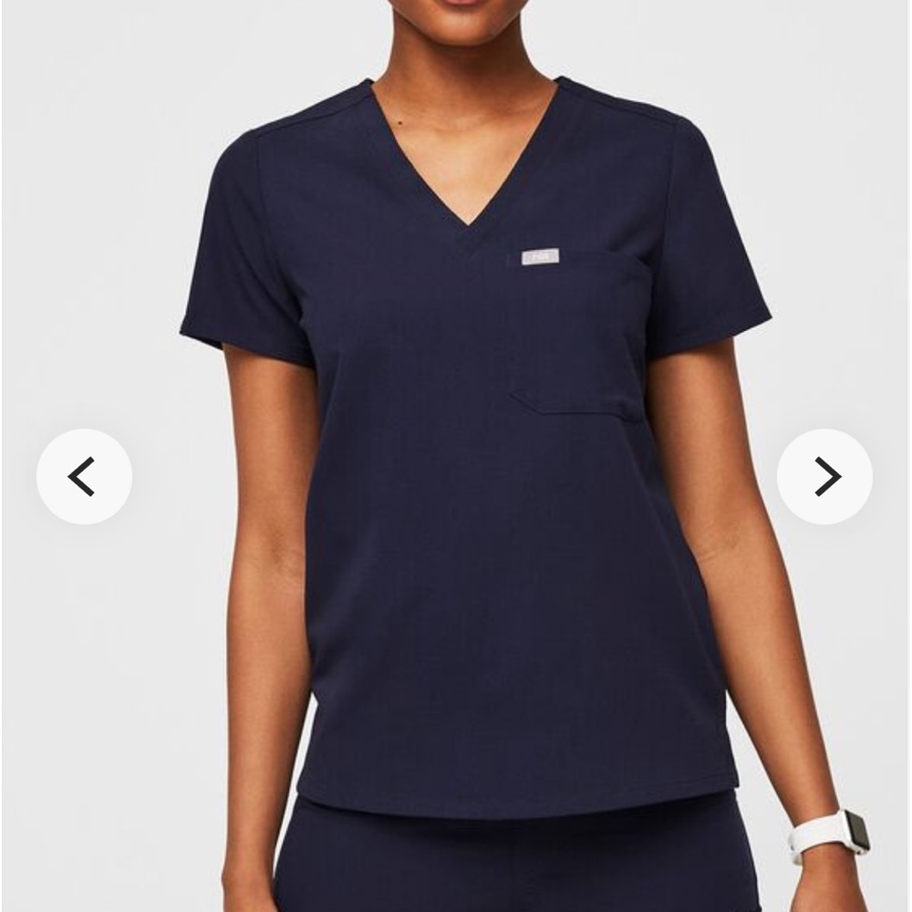 Figs Catarina Scrub Top - Navy